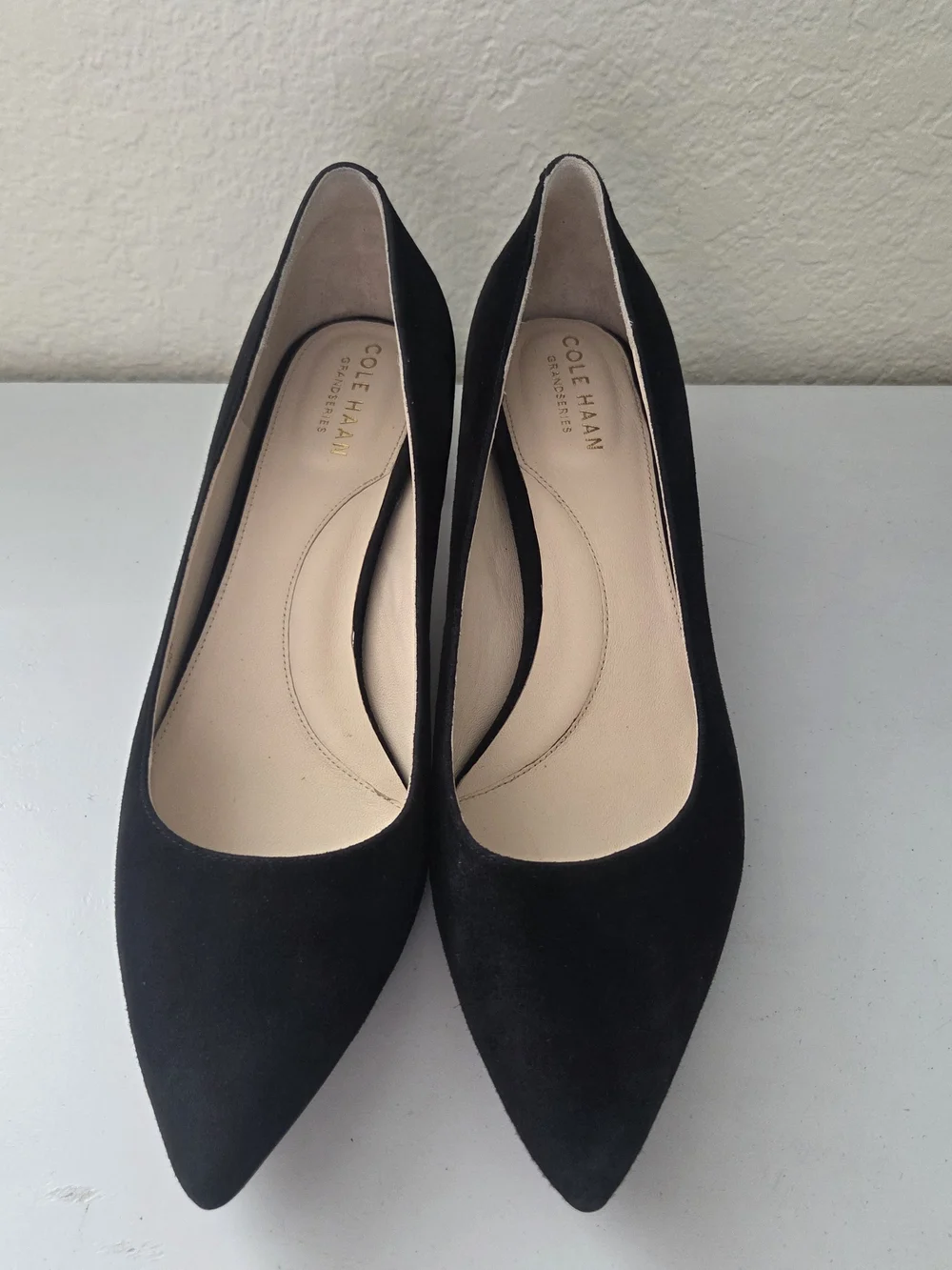 Cole Haan Grandseries Leather Black Pointed Toe Women's Heels Shoes 8.5 Women's